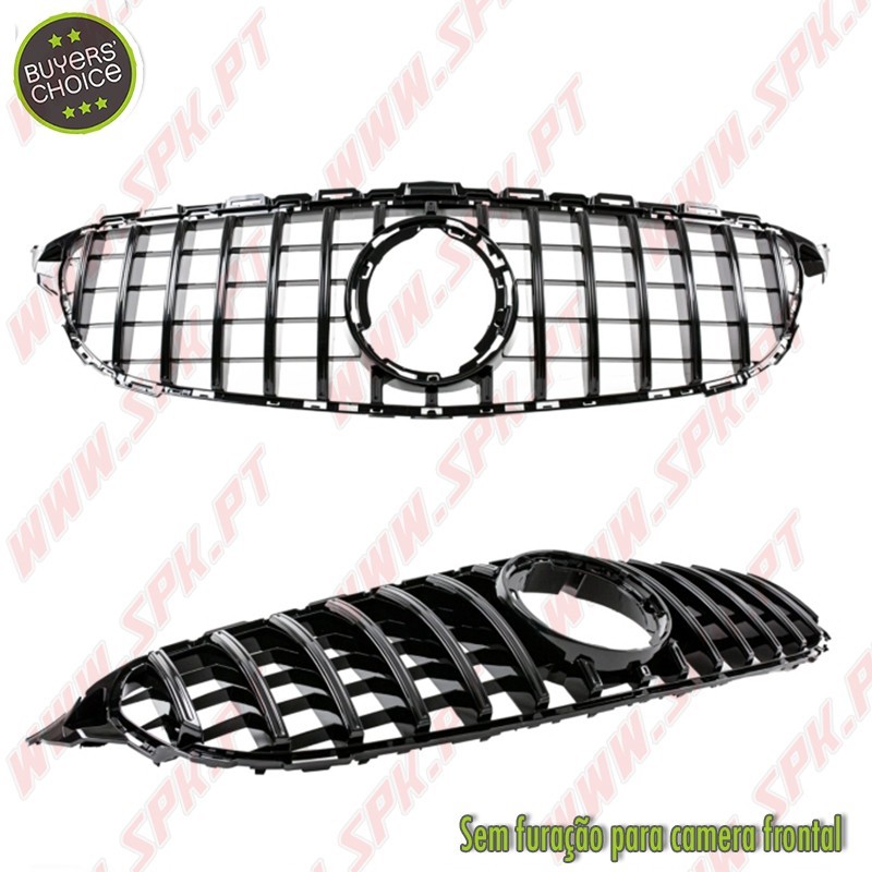 Grelha Frontal Look GTR Black Gloss - Mercedes W205 Facelift (2018-2021)