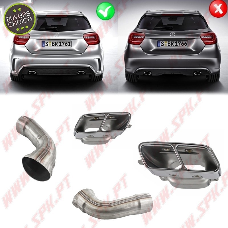 Difusor Traseiro + Ponteiras Look Sport - Mercedes W176 (2012-2018) Difusor Traseiro + Ponteiras Look Sport - Mercedes W176 (2012-2018)