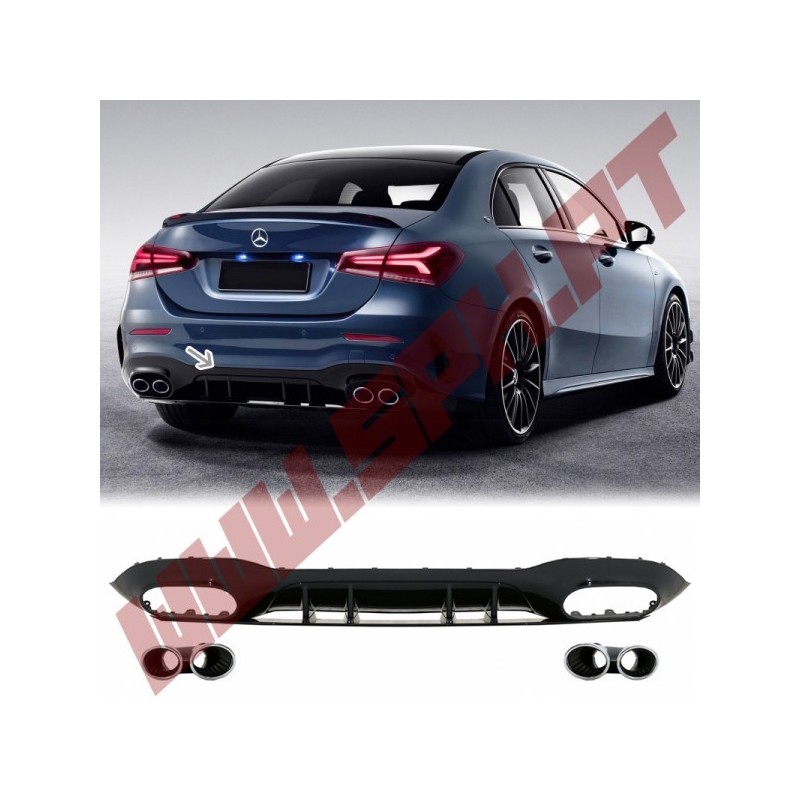 Difusor Traseiro + Ponteiras Look AMG - Mercedes V177 Sedan (2018-) Difusor Traseiro + Ponteiras Look AMG - Mercedes V177 Sedan (2018-)