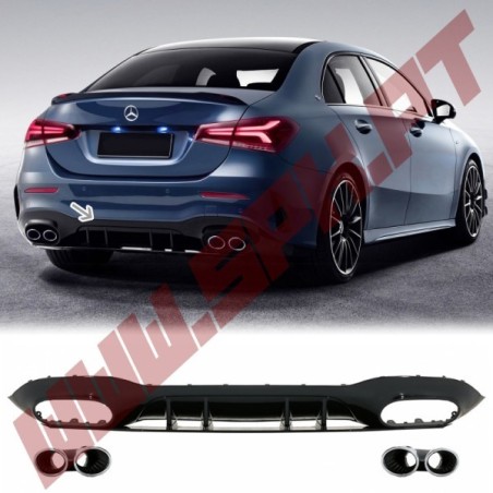 Difusor Traseiro + Ponteiras Look AMG - Mercedes V177 Sedan (2018-)