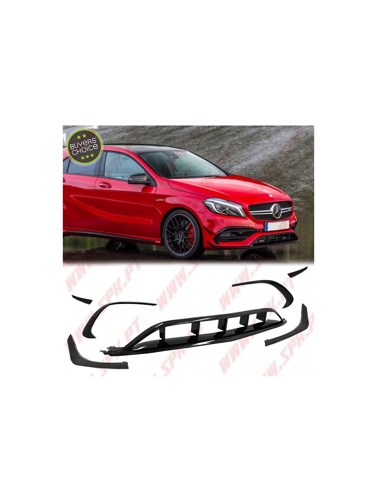 Pack Splitters Frontais - Mercedes W176 (2015-2018) Pack Splitters Frontais - Mercedes W176 (2015-2018)