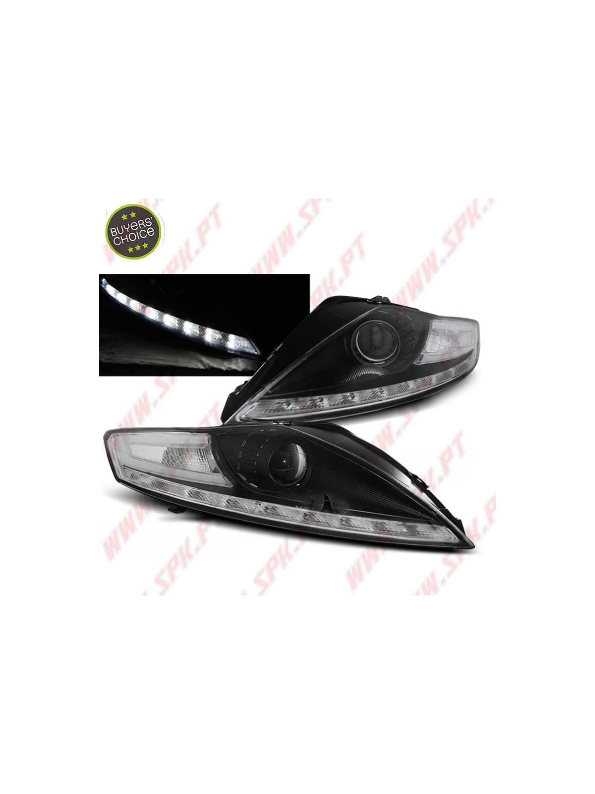 Faróis Look Daylight LED / Black - Ford Mondeo (2007-2010) Faróis Look Daylight LED / Black - Ford Mondeo (2007-2010)