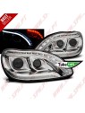 Faróis Tube Light / Chrome - Mercedes W220 (1998-2005)