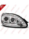 Faróis Tube Light / Chrome - Mercedes W220 (1998-2005)