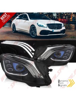 Faróis FULL-LED / Black - Mercedes W222 (2013-2017)