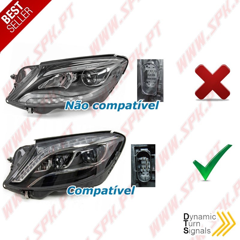 Faróis FULL-LED / Black - Mercedes W222 (2013-2017) Faróis FULL-LED / Black - Mercedes W222 (2013-2017)