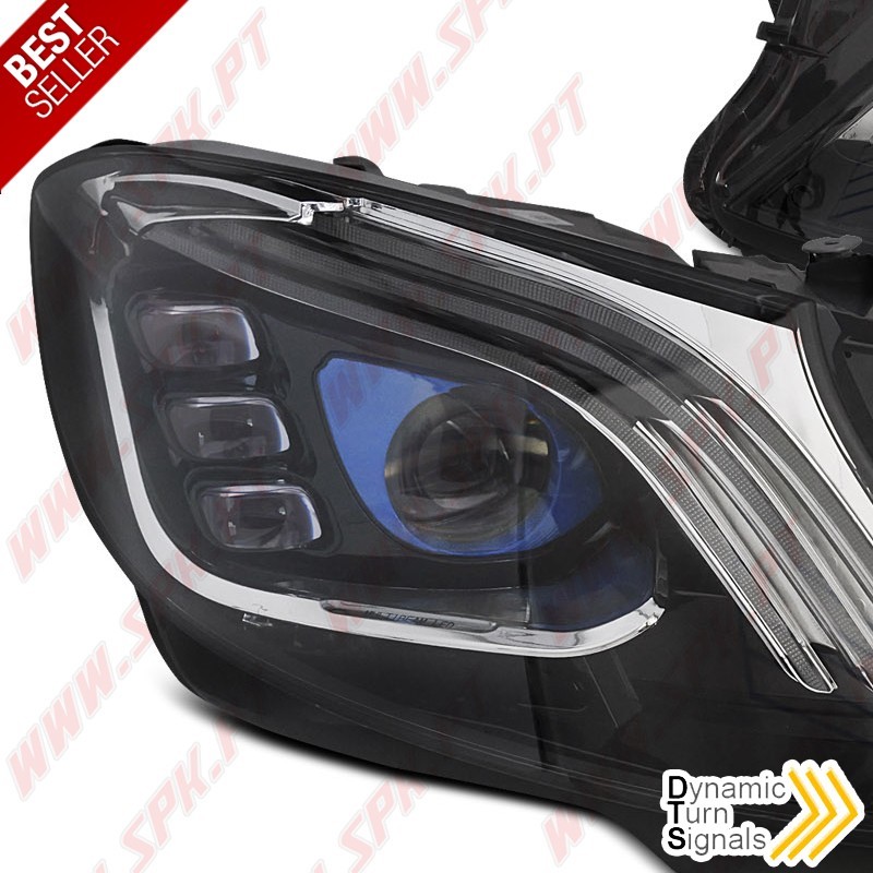 Faróis FULL-LED / Black - Mercedes W222 (2013-2017) Faróis FULL-LED / Black - Mercedes W222 (2013-2017)