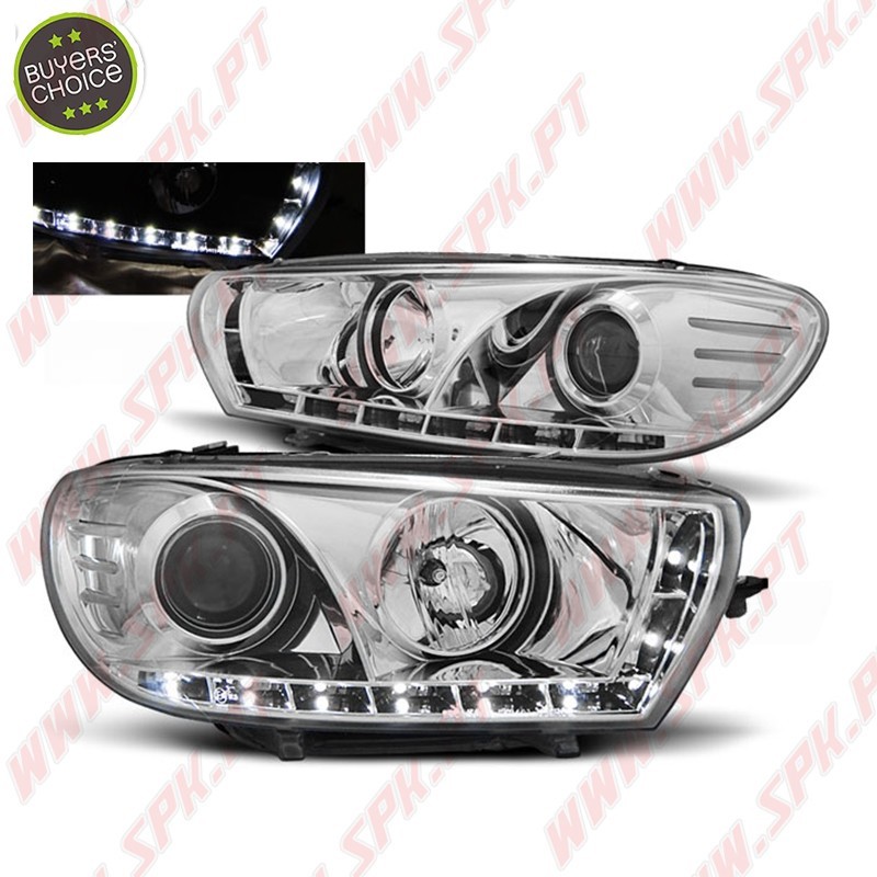 Faróis Daylight LED / Chrome - VW Scirocco (2008-2014) Faróis Daylight LED / Chrome - VW Scirocco (2008-2014)