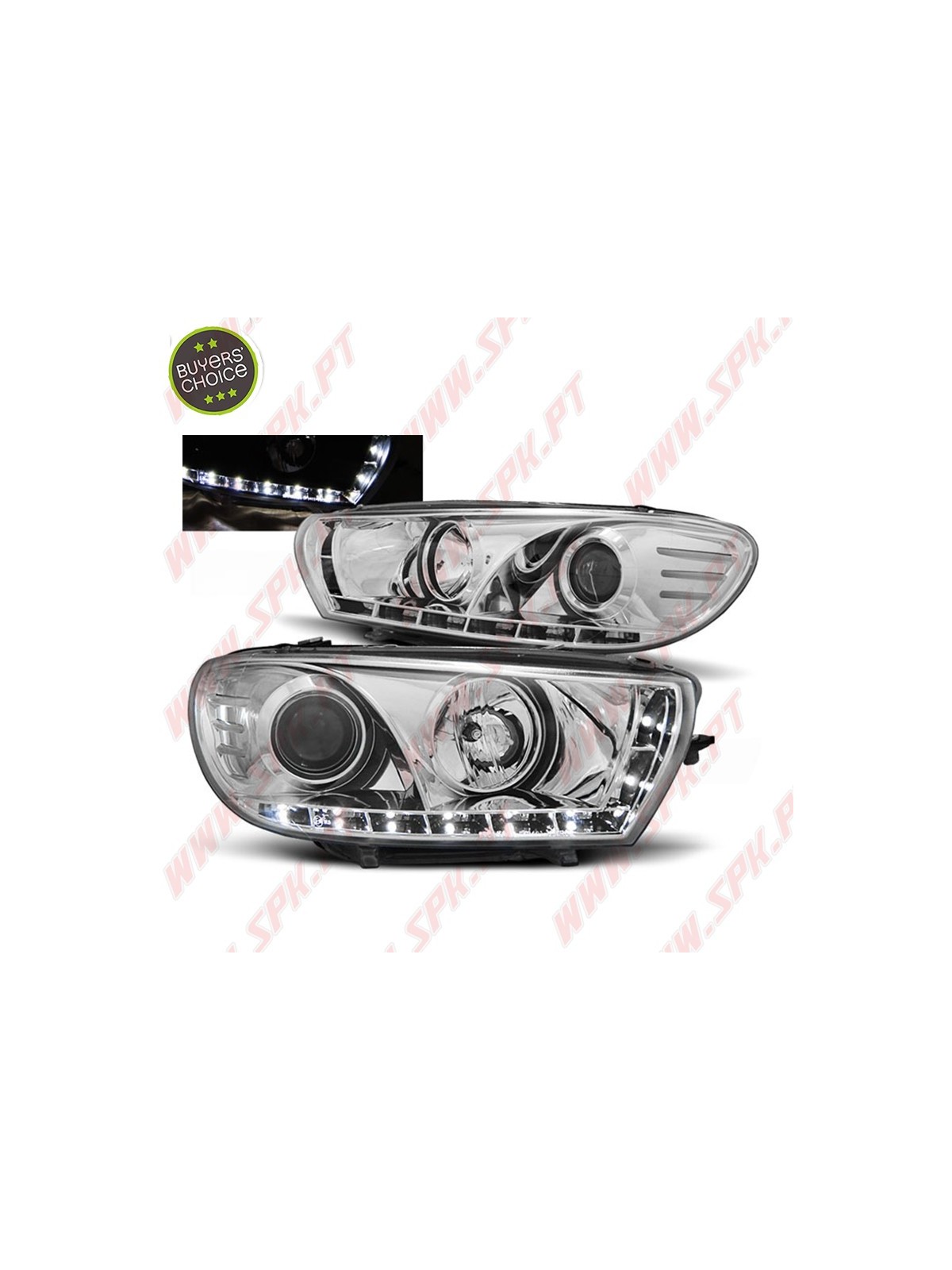 Faróis Daylight LED / Chrome - VW Scirocco (2008-2014) Faróis Daylight LED / Chrome - VW Scirocco (2008-2014)