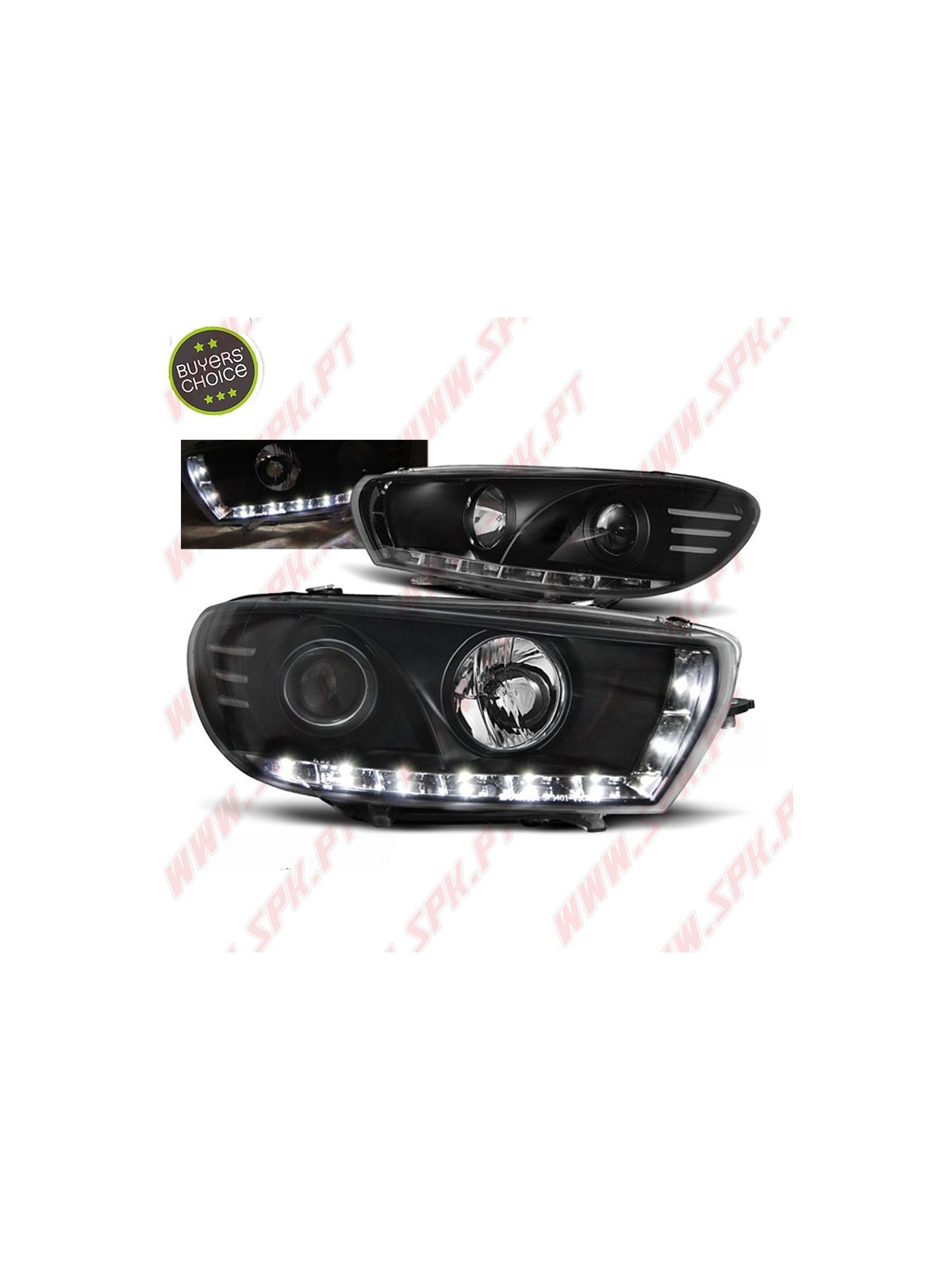 Faróis Daylight LED / Black - VW Scirocco (2008-2014) Faróis Daylight LED / Black - VW Scirocco (2008-2014)