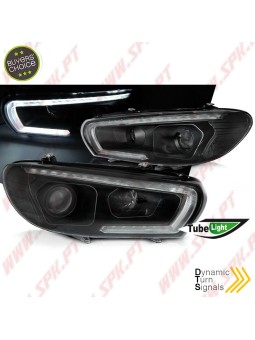 Faróis Tube Light LED Black - VW Scirocco (2008-2014)