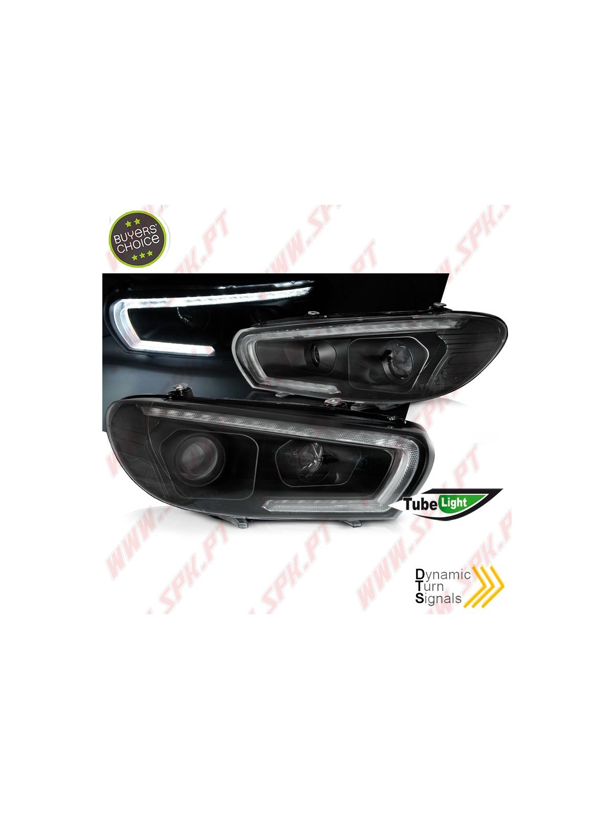 Faróis Tube Light LED Black - VW Scirocco (2008-2014) Faróis Tube Light LED Black - VW Scirocco (2008-2014)