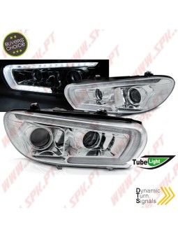 Faróis Tube Light LED Chrome - VW Scirocco (2008-2014)