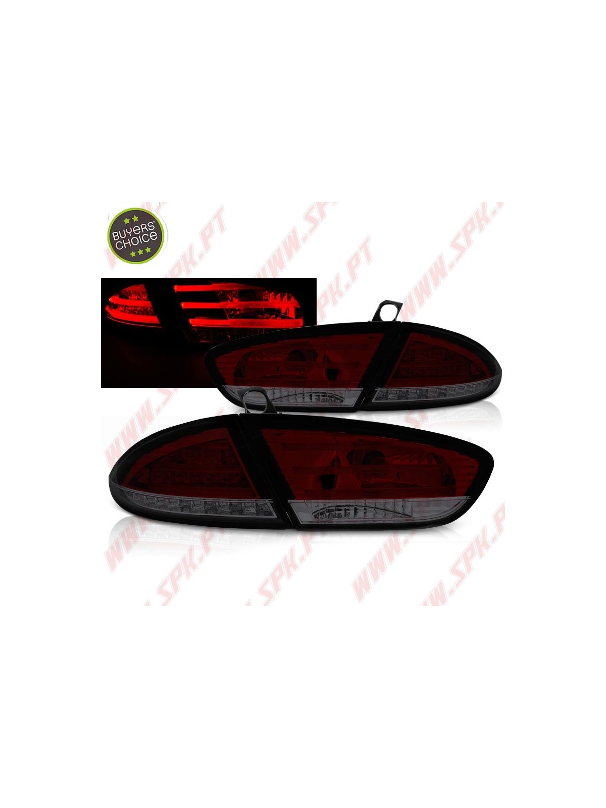 Farolins LED Red+Smoke - Seat Leon 1P Facelift (2009-2012)