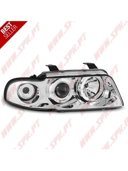Faróis Angel Eyes LED / Chrome - Audi A4 B5 (1994-1998)