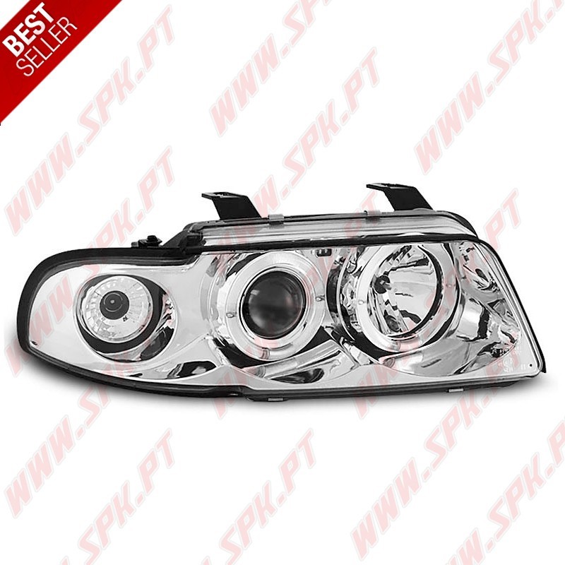 Faróis Angel Eyes LED / Chrome - Audi A4 B5 (1994-1998)