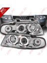 Faróis Angel Eyes LED / Chrome - Audi A4 B5 (1994-1998)