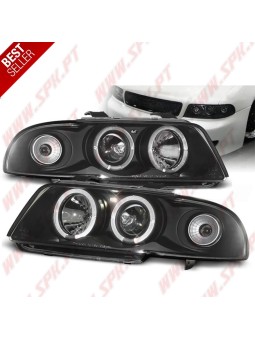 Faróis Angel Eyes LED / Black - Audi A4 B5 (1994-1998)