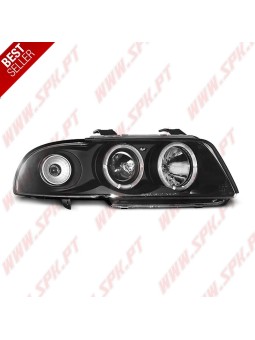 Faróis Angel Eyes LED / Black - Audi A4 B5 (1994-1998)