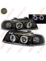 Faróis Angel Eyes LED V.2 / Black - Audi A4 B5 (1994-1998) Faróis Angel Eyes LED V.2 / Black - Audi A4 B5 (1994-1998)