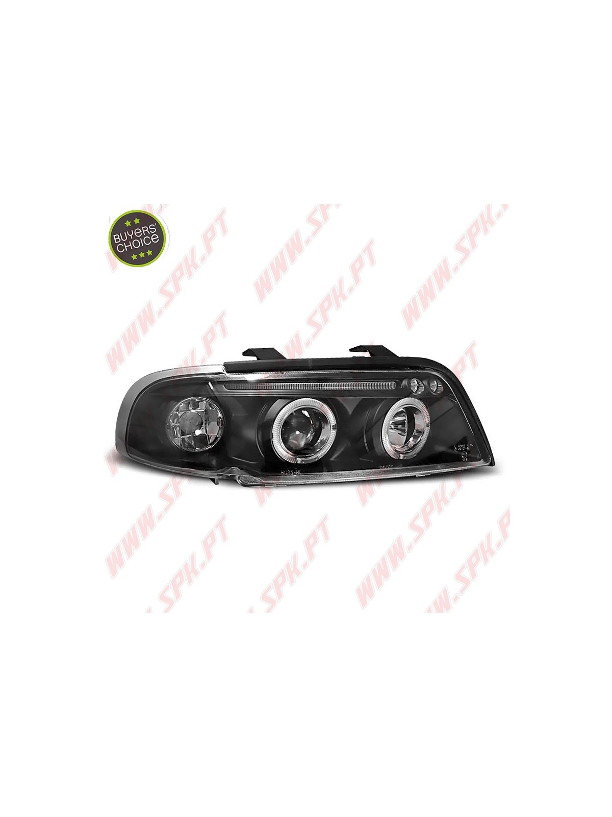 Faróis Angel Eyes LED V.2 / Black - Audi A4 B5 (1994-1998) Faróis Angel Eyes LED V.2 / Black - Audi A4 B5 (1994-1998)
