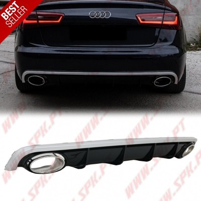 Difusor Traseiro + Ponteiras Look RS6 - Audi A6 C7 (2010-2014)