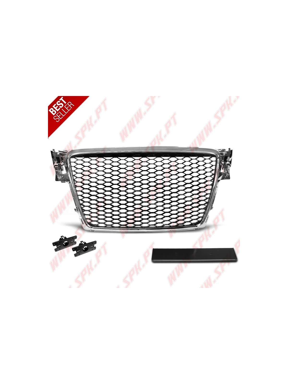 Grelha Frontal Chrome+Black Look RS - Audi A4 B8 (2008-2011) Grelha Frontal Chrome+Black Look RS - Audi A4 B8 (2008-2011)