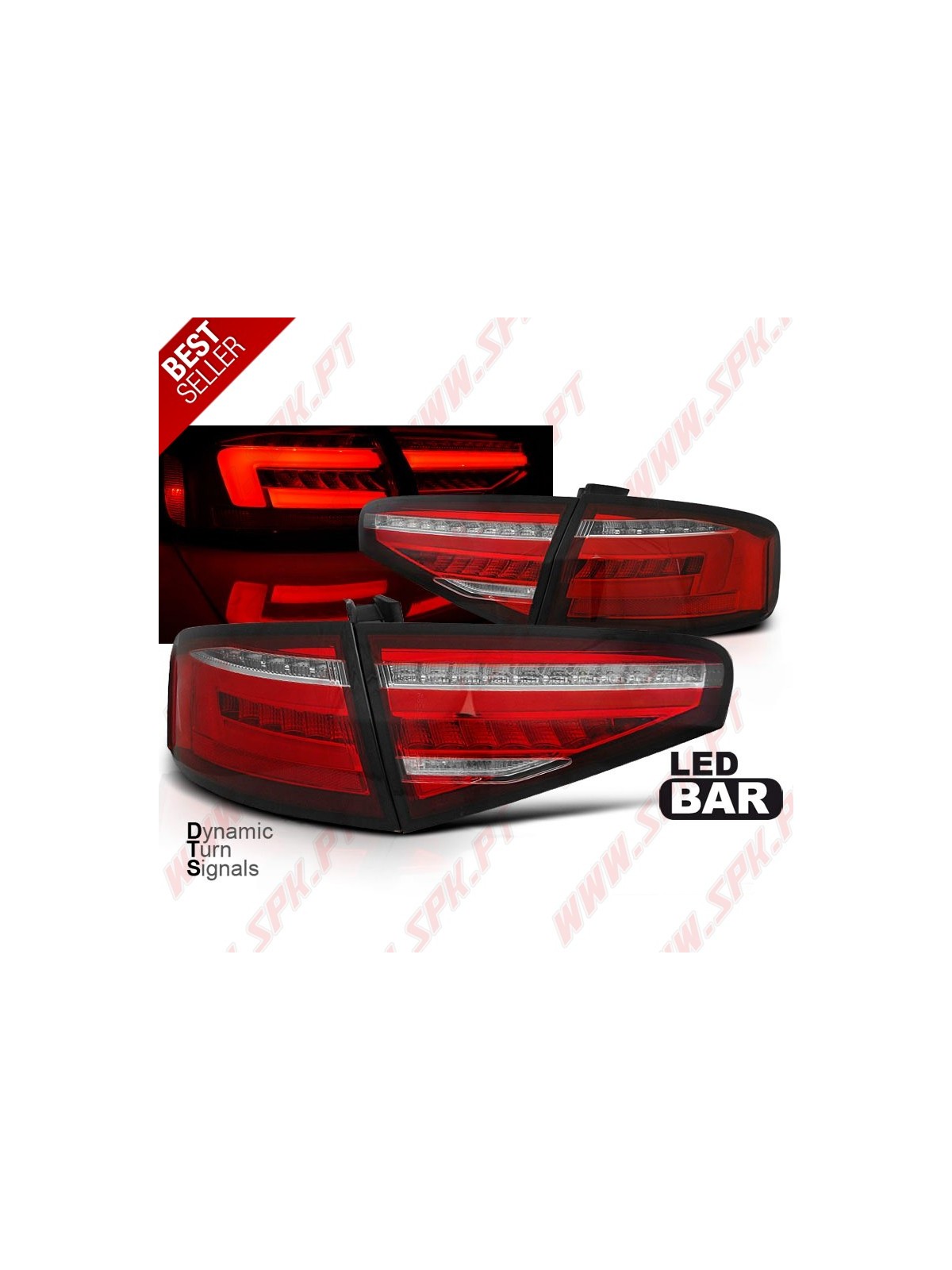Farolins LED-BAR Red+Clear - Audi A4 B8 Sedan (2012-2015) Farolins LED-BAR Red+Clear - Audi A4 B8 Sedan (2012-2015)