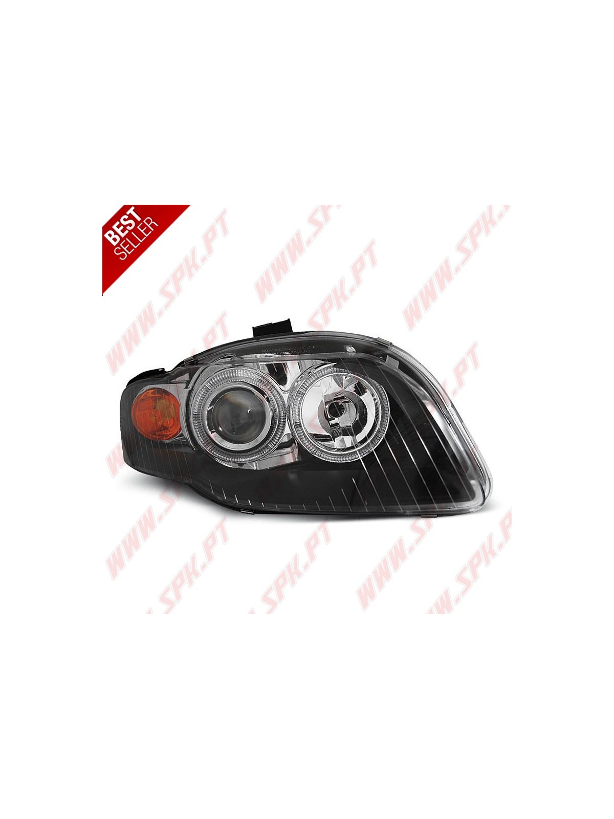 Faróis Angel Eyes / Black - Audi A4 B7 (2004-2008)