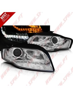 Faróis Daylight LED / Chrome - Audi A4 B7 (2004-2008)