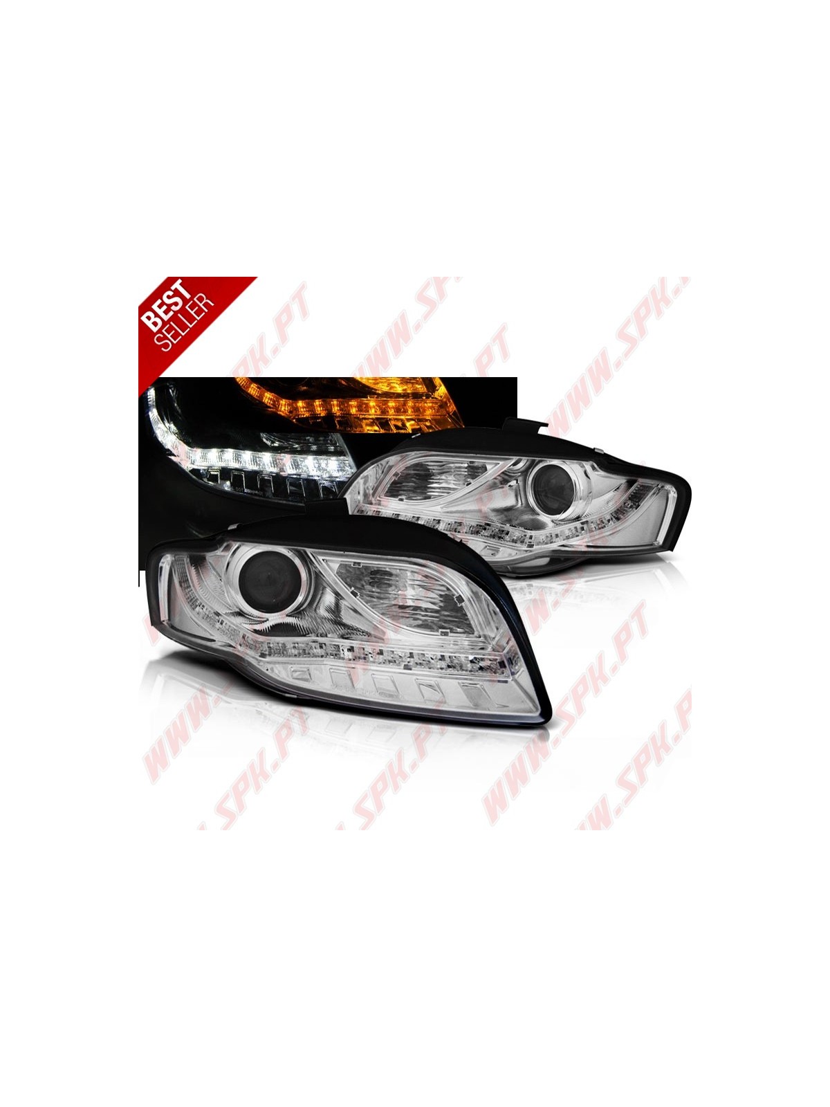 Faróis Daylight LED / Chrome - Audi A4 B7 (2004-2008)