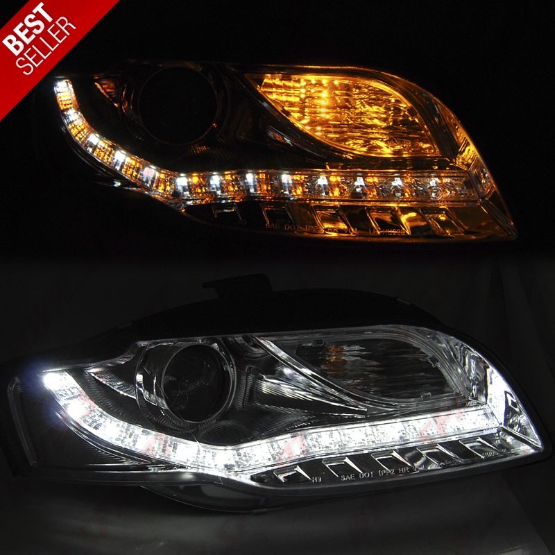 Faróis Daylight LED / Chrome - Audi A4 B7 (2004-2008)