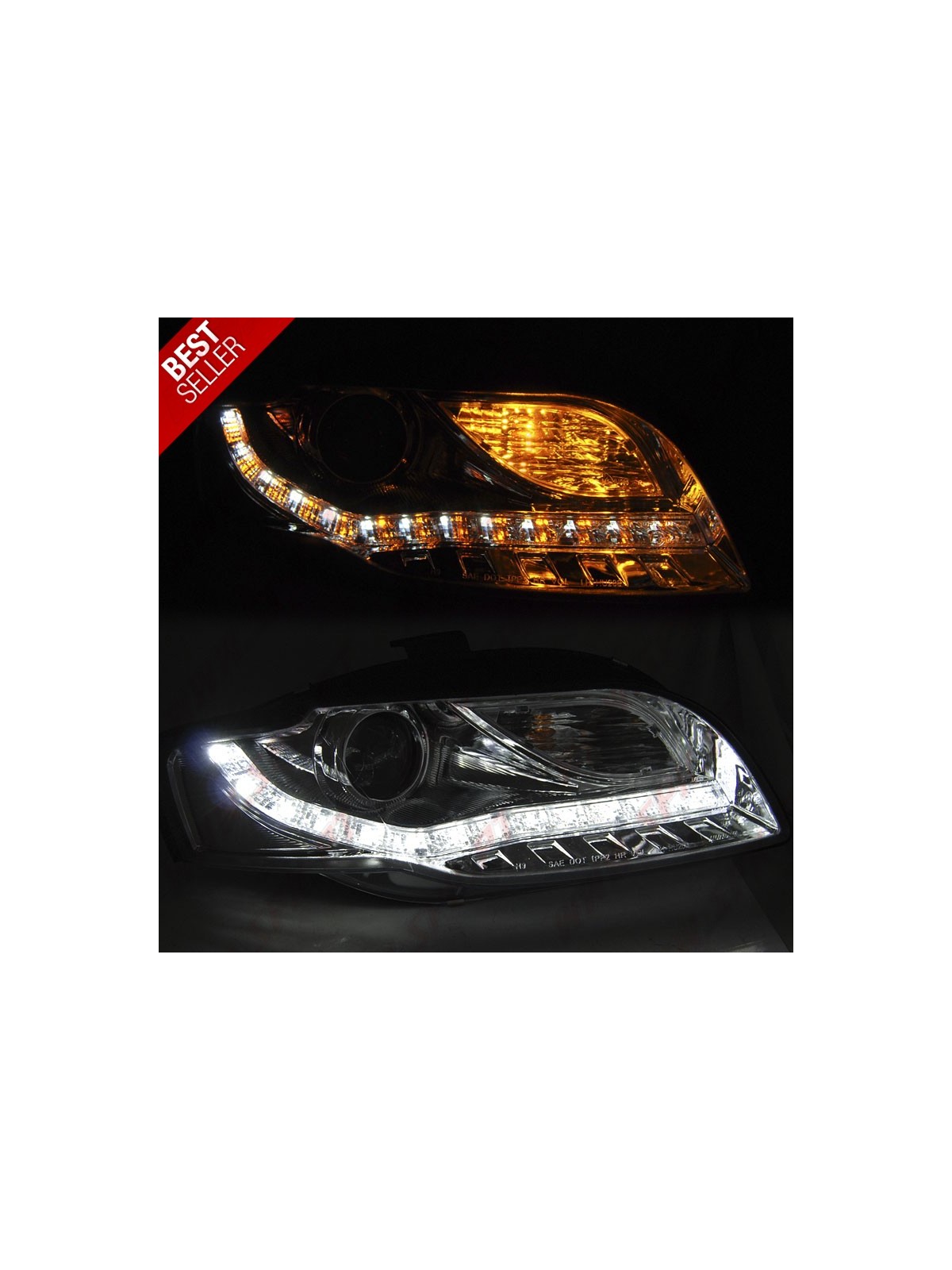 Faróis Daylight LED / Chrome - Audi A4 B7 (2004-2008)