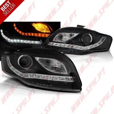 Faróis Daylight LED / Black - Audi A4 B7 (2004-2008)