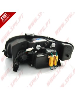 Faróis Tube-Light / Black - Audi A4 B7 (2004-2008)
