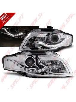 Faróis Daylight LED V.2 / Chrome - Audi A4 B7 (2004-2008)