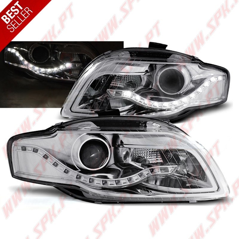 Faróis Daylight LED V.2 / Chrome - Audi A4 B7 (2004-2008)
