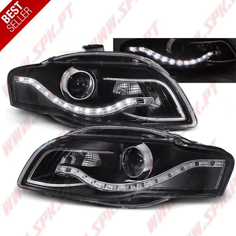 Faróis Daylight LED V.2 / Black - Audi A4 B7 (2004-2008)