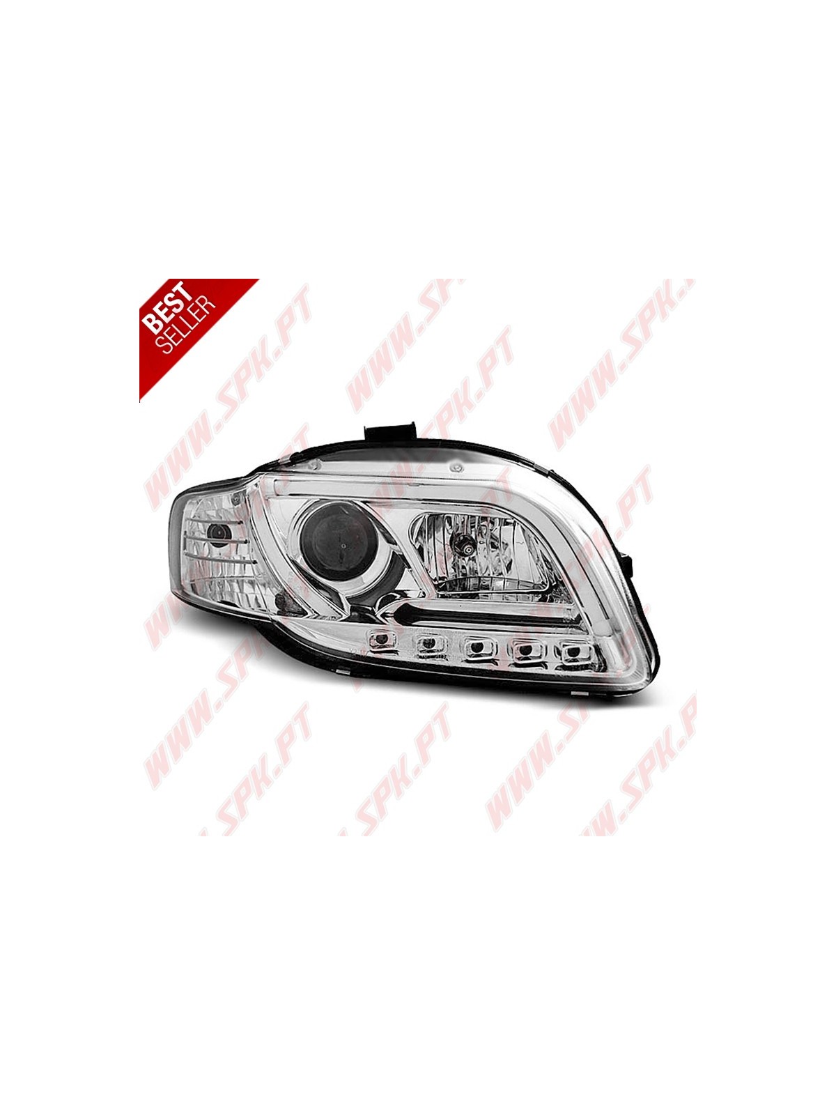 Faróis Tube-Light V.2 / Chrome - Audi A4 B7 (2004-2008)