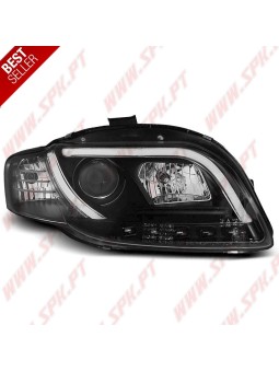 Faróis Tube-Light V.2 / Black - Audi A4 B7 (2004-2008)