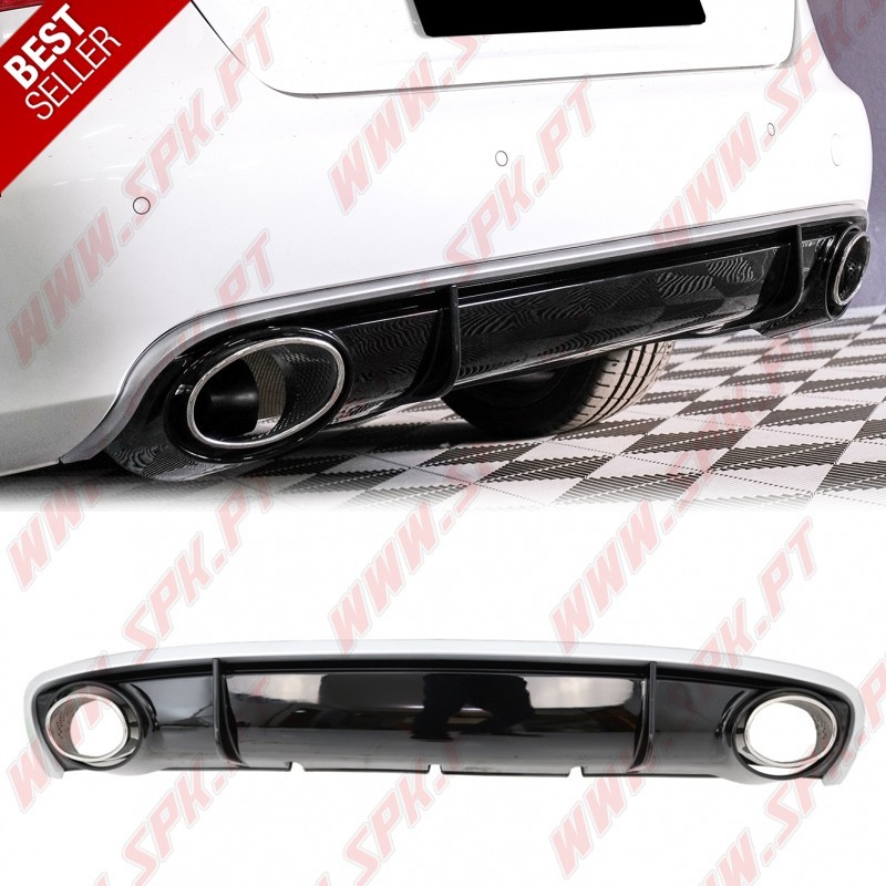 Difusor Traseiro + Ponteiras Look RS4 - Audi A4 B8 Sedan / Avant (2012-2015)