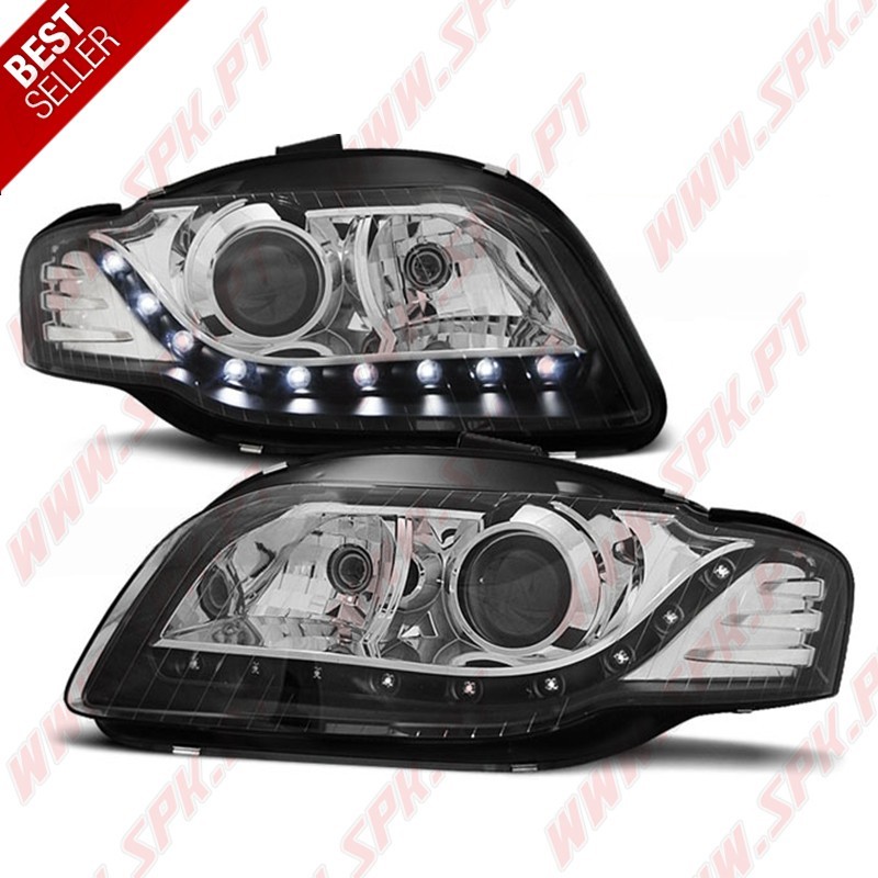 Faróis Daylight LED V.2 / Black - Audi A4 B7 (2004-2008)