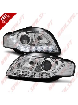 Faróis Daylight LED V.2 / Chrome - Audi A4 B7 (2004-2008)