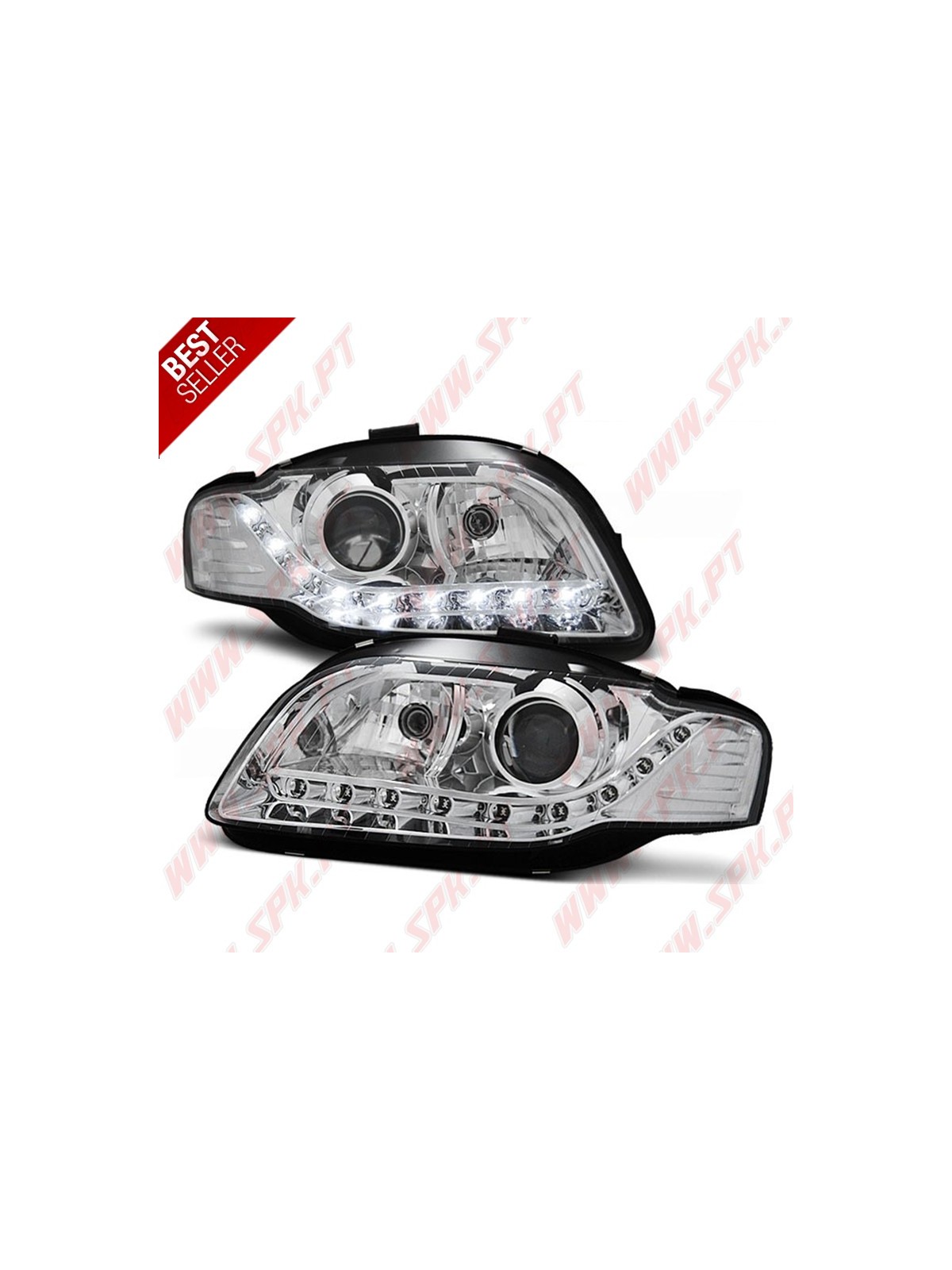 Faróis Daylight LED V.2 / Chrome - Audi A4 B7 (2004-2008) Faróis Daylight LED V.2 / Chrome - Audi A4 B7 (2004-2008)