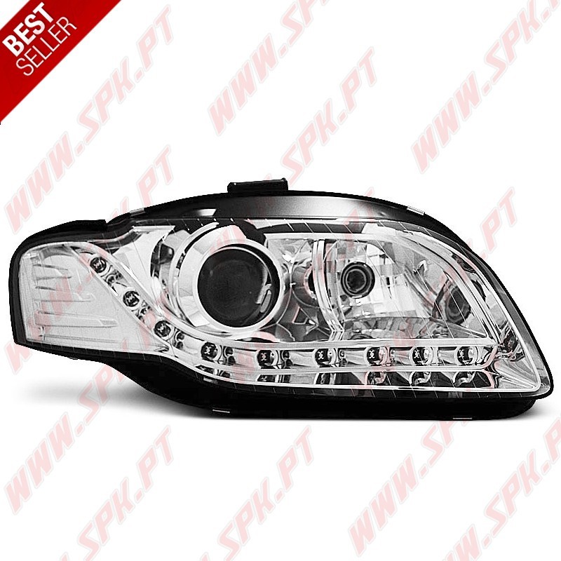 Faróis Daylight LED V.2 / Chrome - Audi A4 B7 (2004-2008) Faróis Daylight LED V.2 / Chrome - Audi A4 B7 (2004-2008)