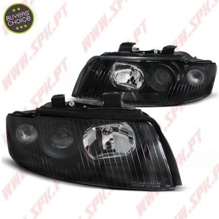 Faróis Look OEM Black - Audi A4 B6 (2000-2004)