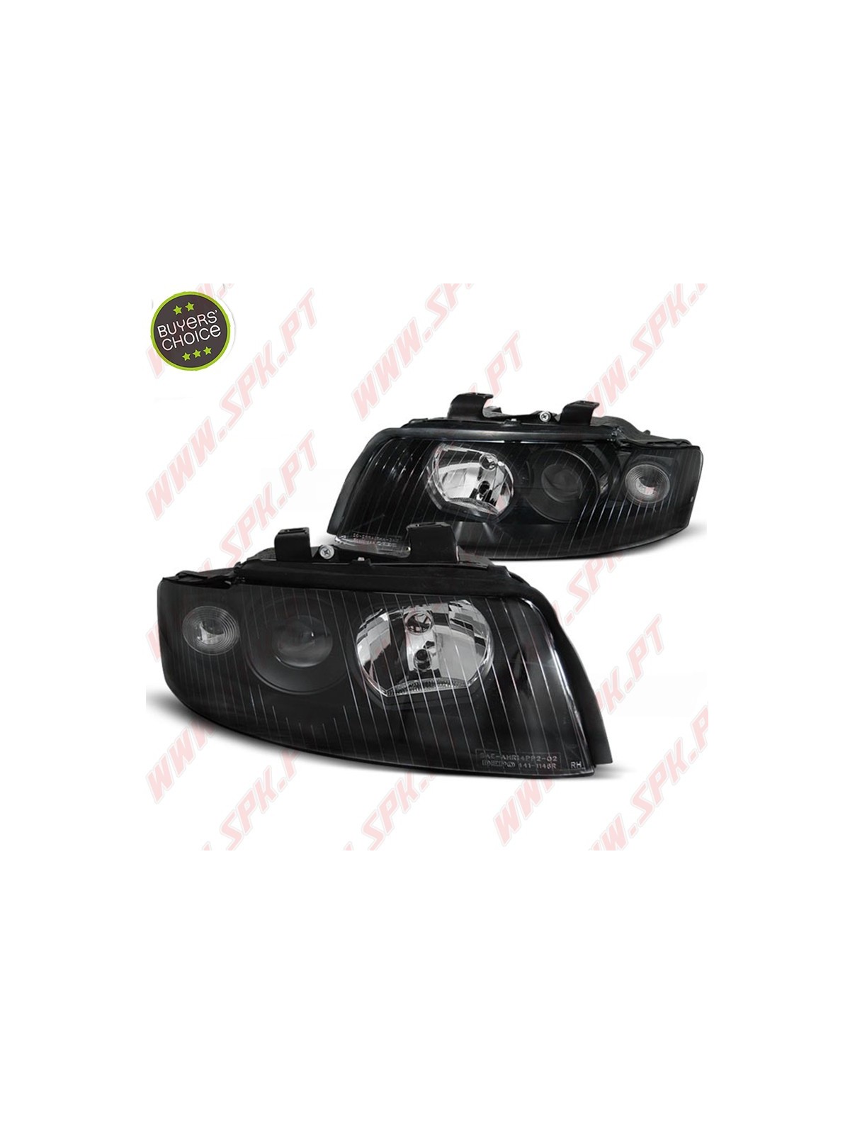 Faróis Look OEM Black - Audi A4 B6 (2000-2004)