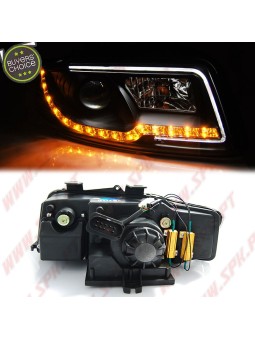 Faróis Tube-Light V.2 / Black - Audi A4 B6 (2000-2004)
