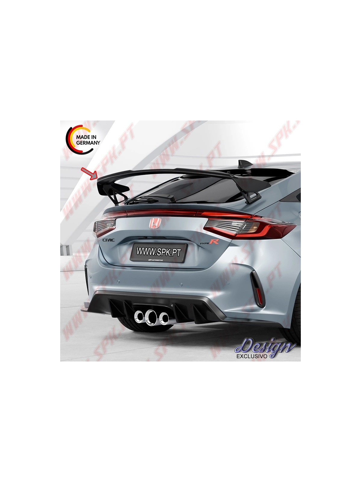 Extensão de Aileron - Honda Civic Type-R FL5 (2022-) Extensão de Aileron - Honda Civic Type-R FL5 (2022-)