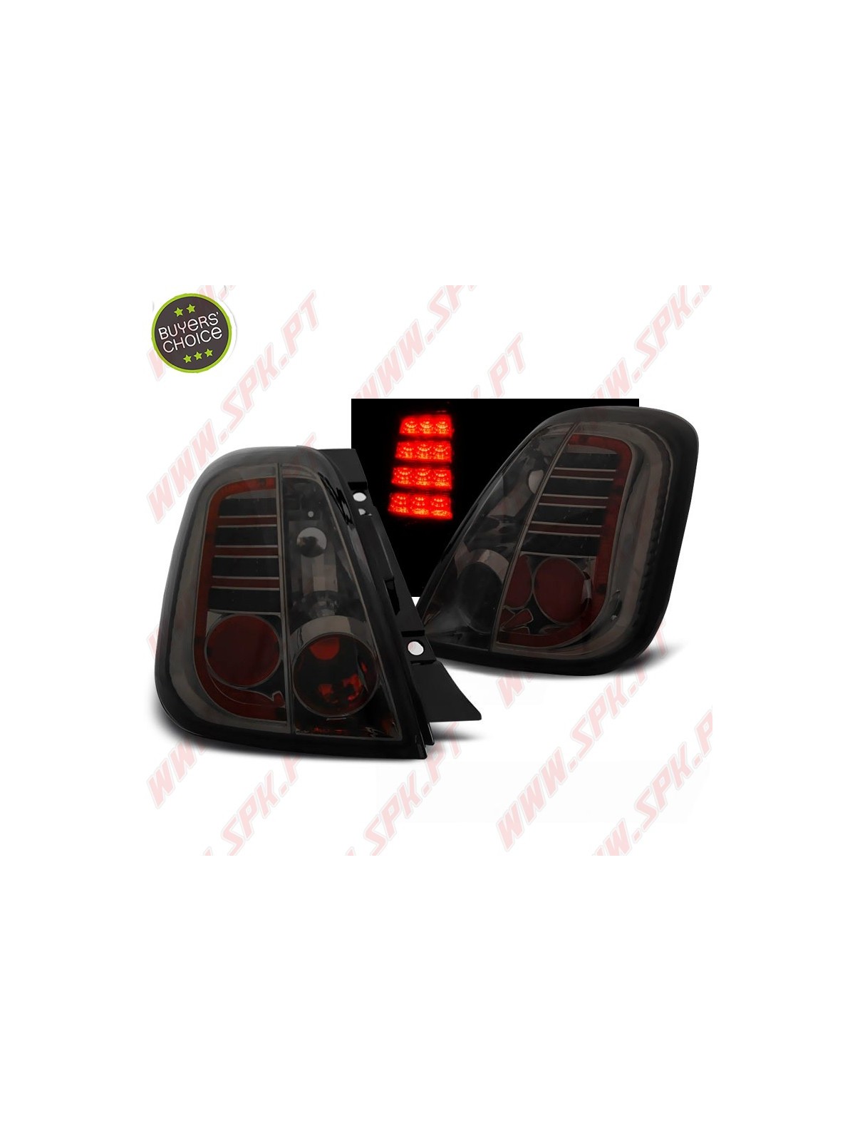 Farolins LED Smoke - Fiat 500 (2007-2015) Farolins LED Smoke - Fiat 500 (2007-2015)